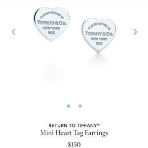 Tiffany & Co. mini heart tag earrings in silver